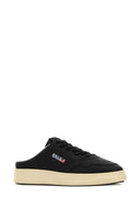 Autry Black Leather Mule Slippers
