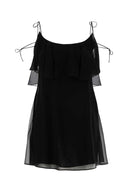 Saint Laurent Black Silk Mini Dress