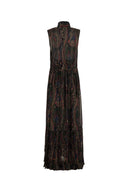 Saint Laurent Printed Silk Blend Long Dress