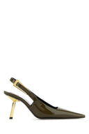 Saint Laurent Olive Green Leather Lee Pumps