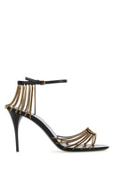 Saint Laurent Golde Metal Babylone Sandals