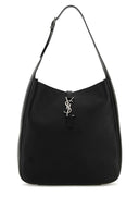 Saint Laurent Le 5 ã  7 Umhängetasche aus schwarzem Leder