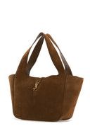 Saint Laurent Caramel Suede Leather Le 5 ã  7 Bea Shoppong Bag