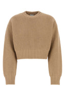 Bottega Veneta Camel Wool Blend Genser
