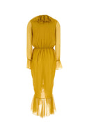 Gelbes Kreppkleid von Saint Laurent