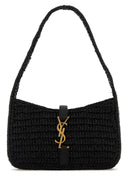 Saint Laurent Black Raffia Mini Le 5 ã  7 Handbag