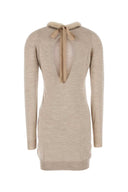 Fendi Cappuccino Wool Blend Mini Vestido
