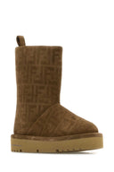 Fendi Caramel Suede Apres Boots de tobillo chic