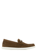 Fendi Brown Suede O Lock Light Loafersâ 