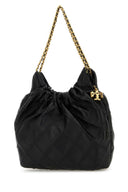 Tory Burch Black Leather Mini Fleming Handbag