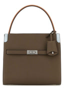 Tory Burch Mud Leather Double Lee Radziwill Hand Bag