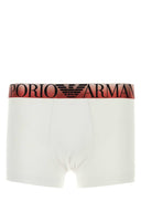 Emporio Armani White Stretch Cotton Boxer
