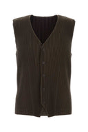 Homme Plisse' Issey Miyake Brown Polyester Vest