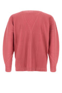 Homme Plisse 'Issey Miyake Cardigan en polyester rose foncé