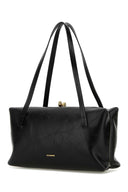 Bolso tipo almohada Goji de cuero negro de Jil Sander