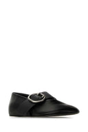 Jil Sander Black Leather Ballerinas