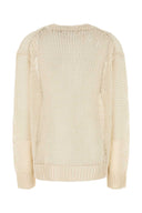 Jil Sander Cream Crochet Sweater