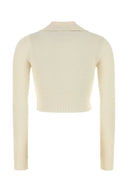 Jil Sander Cream Wool Blend Cardigan