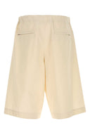 Jil Sander Ivory Cotton Bermuda Shorts