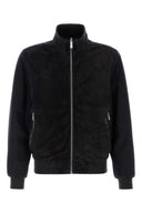 Moorer Midnight Blue Velvet Axten Bomber Jacket