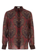 Saint Laurent trykt crepe -skjorte