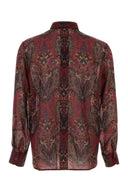 Saint Laurent trykt crepe -skjorte