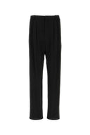 Saint Laurent zwarte crêpe broek met wijde pijpen