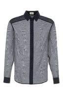 Saint Laurent Navy Blue Cotton Blend Shirt