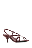 Miu Miu Tyrian Purple Leather Sandals