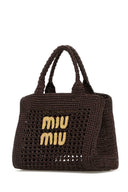 Miu Miu Brown Crochet Handbag