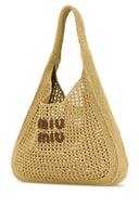 Miu Miu Beige Crochet Shopping Bag