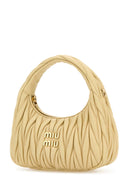 Bolso de mano Miu Miu Wander de piel de napa color crema