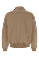 Emporio Armani Brown Stretch Denim Bomber Jacket