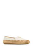 Prada White Leather Espadrilles