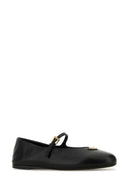 Prada Black Nappa Leather Ballerinas