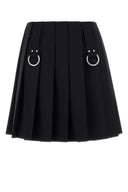 Falda de gabardina azul de Midnight Midnight de Prada
