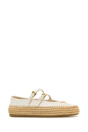 Prada White Nappa Leather Ballerinas