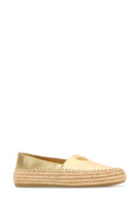 Prada Gold Leather Espadrilles