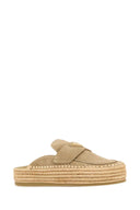 Prada Cappuccino Suede Slippers