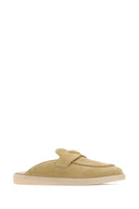 Prada Sand Suede Slippers
