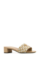 Prada Embroidered Fabric Mules