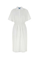 Prada White White Poplin Camiseta Vestido