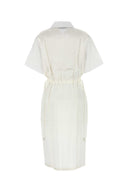Prada White White Poplin Camiseta Vestido