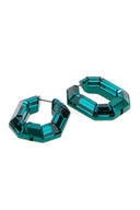Swarovski Dark Green Crystal Lucent Earrings