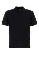 Zegna Black Cotton Blend Polo Shirt