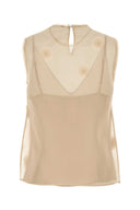 Mm Studio Beige Organza Achille Top