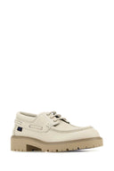 Burberry Beige Leather Raft Loafers