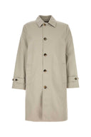 Burberry Dove Grey Polyester Blend Trench Coat