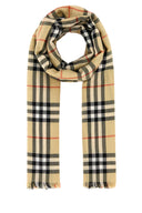 Burberry Borded Cashmere Blend Buff