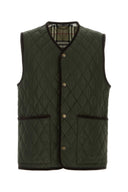 Chaqueta de nylon verde del ejército de Burberry